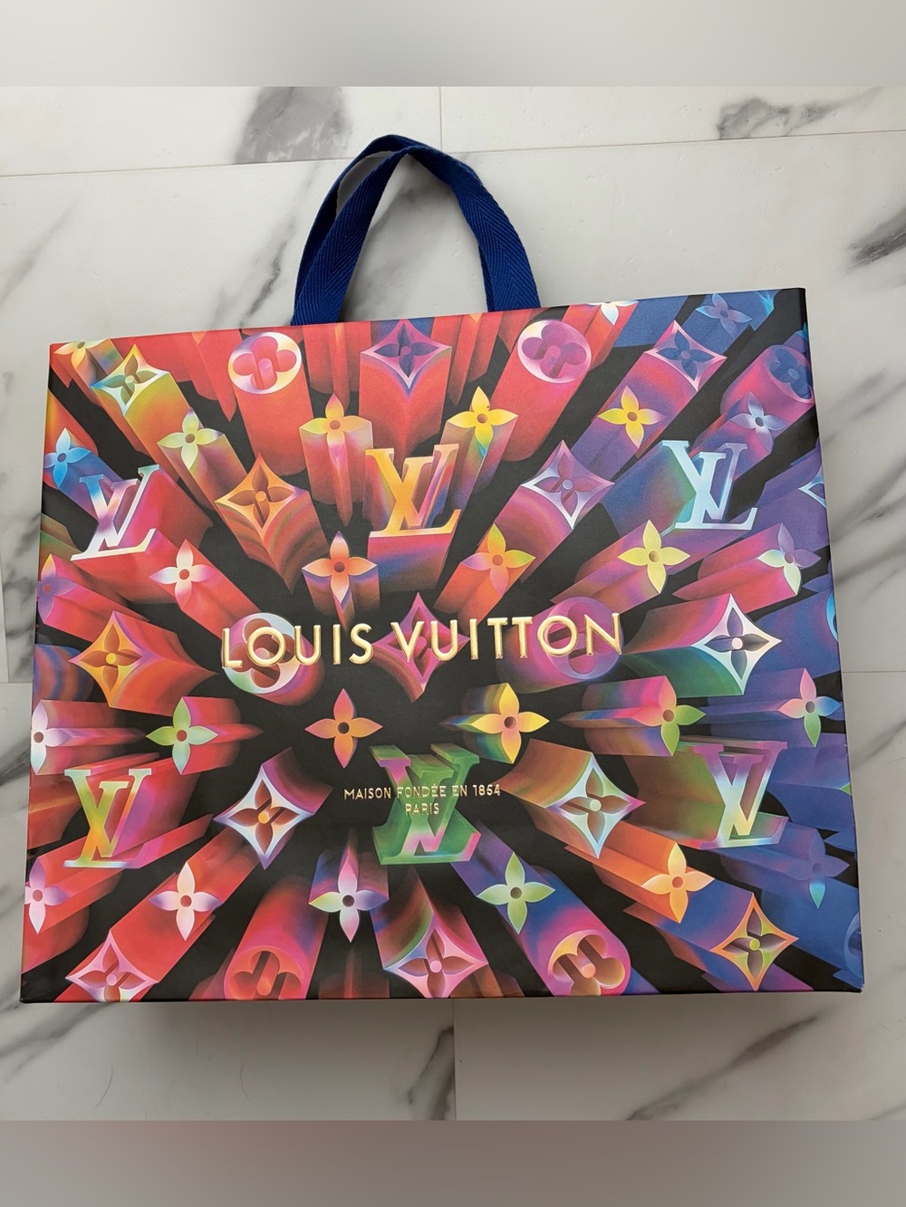 Louis Vuitton Multicolor Logo Shopping Bag